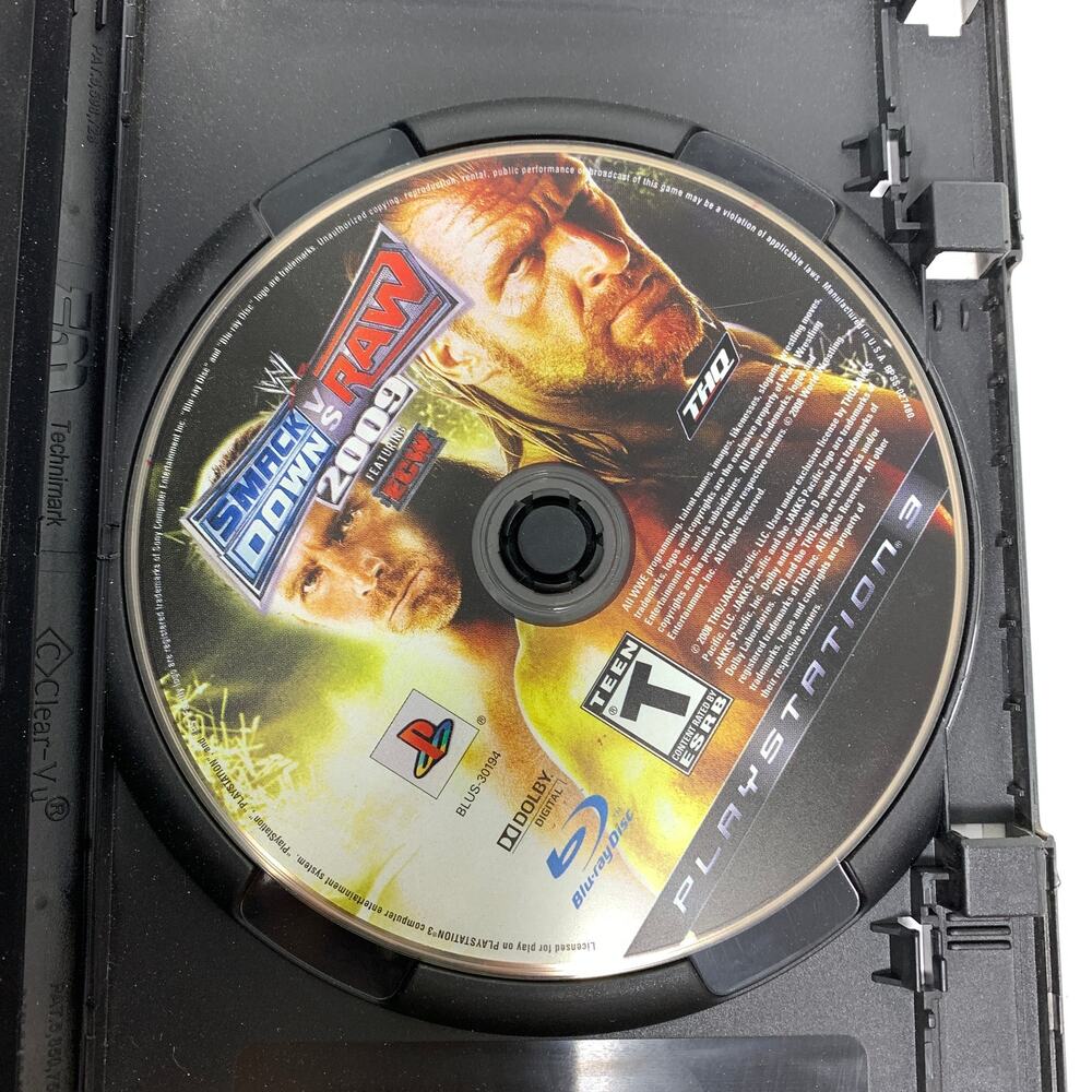 WWE SmackDown vs Raw 2009 (Blockbuster case) PS3 Video Game